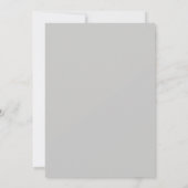 Peach Gray Floral Romance Wedding Kaart (Achterkant)
