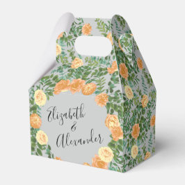 Peach Gray Wedding Spring Floral Bedankdoosjes