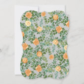 Peach Gray Wedding Spring Floral Kaart (Achterkant)