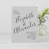 Peach Gray Wedding Spring Floral Kaart (Staand voorkant)