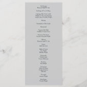 Peach Gray Wedding Spring Floral Menu (Achterkant)