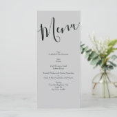 Peach Gray Wedding Spring Floral Menu (Staand voorkant)
