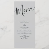 Peach Gray Wedding Spring Floral Menu (Voorkant)