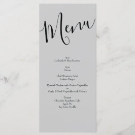 Peach Gray Wedding Spring Floral Menu