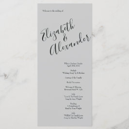 Peach Gray Wedding Spring Floral Menu