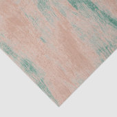 Peach Green Abstract Sneeuwvlokken Kerst Tissuepapier (Detail)