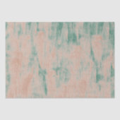 Peach Green Abstract Sneeuwvlokken Kerst Tissuepapier (Voorkant)