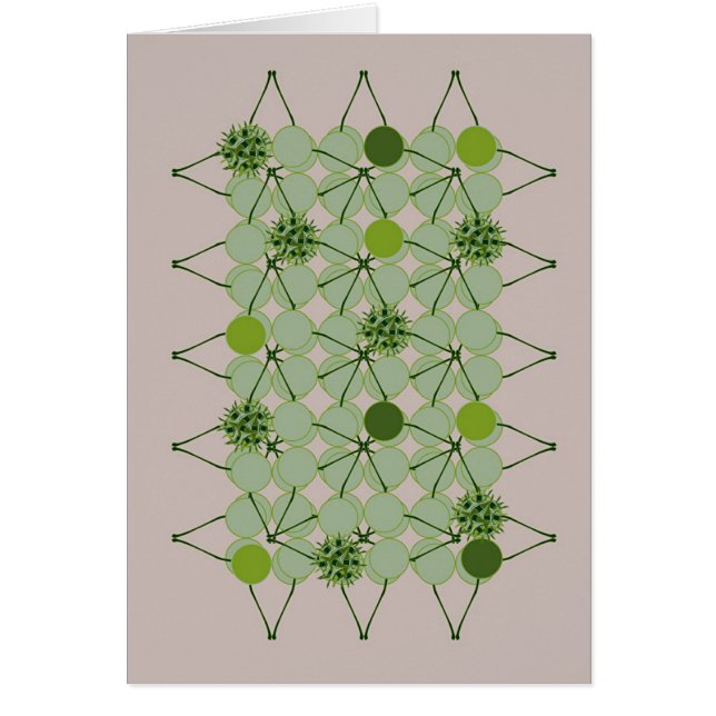 Peach Green Baubles Card (Voorkant)