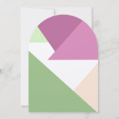 Peach Green Bunting Bird Baby shower Kaart (Achterkant)