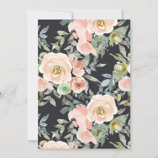 Peach Green Navy Pastel add Afbeelding Save the Da Save The Date (Achterkant)