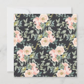 Peach Green Navy Pastel Floral Wedding (Achterkant)