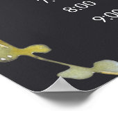 Peach Green Navy Pastel Floral Wedding Schedule Poster (Hoek)