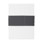 Peach Green Navy Pastel Floral Wedding Uitnodigingen Wikkel (Achterkant Voorbeeld)