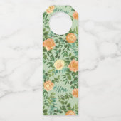 Peach Green Wedding Spring Pastel Flessenhanger (Achterkant)