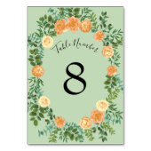 Peach Green Wedding Spring Pastel Floral Kaart (Voorkant)
