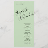 Peach Green Wedding Spring Pastel Floral Menu (Voorkant)