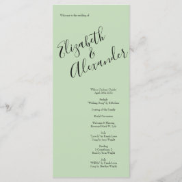 Peach Green Wedding Spring Pastel Floral Menu