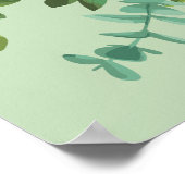 Peach Green Wedding Spring Pastel Floral Poster (Hoek)