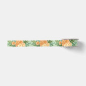 Peach Green Wedding Spring Pastel Floral Satijnen Lint (Voorkant)