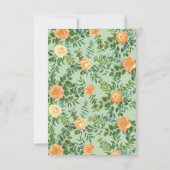 Peach Green Wedding Spring Pastel Kaart (Achterkant)