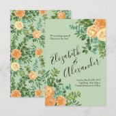 Peach Green Wedding Spring Pastel Kaart (Voorkant / Achterkant)
