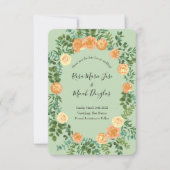 Peach Green Wedding Spring Pastel Kaart (Voorkant)