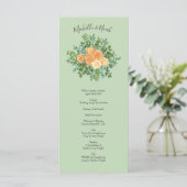Peach Green Wedding Spring Pastel Menu (Staand voorkant)