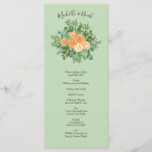 Peach Green Wedding Spring Pastel Menu (Voorkant)