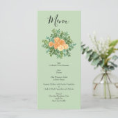 Peach Green Wedding Spring Pastel Menu (Staand voorkant)