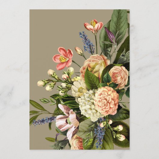 Peach Greenery begrafenis memorial aankondiging (Achterkant)