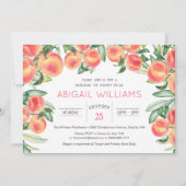 Peach Greenery Lush Spring Classic Baby shower Kaart (Voorkant)