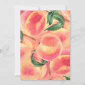 Peach Greenery Lush Spring Fruit Baby shower Kaart (Achterkant)
