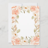 Peach Greenery Truck Baby shower Girl Invitation Kaart (Achterkant)