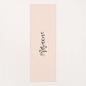 Peach grey aangepaste naam script yogamat (Voorkant)