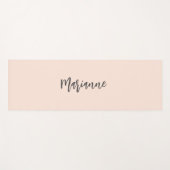 Peach grey aangepaste naam script yogamat (Voorkant (horizontaal))