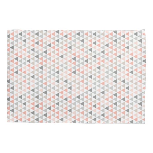 Peach Grey beige Neutrals Modern Pillow Hoesje Kussensloop (Achterkant)