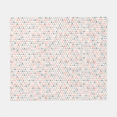 Peach Grey beige Neutrals Moderne Geometric Patter Fleece Deken (Voorkant (Horizontaal))
