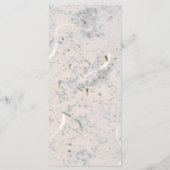 Peach & Grey Marble Monogrammed Enclosure Kaart (Achterkant)