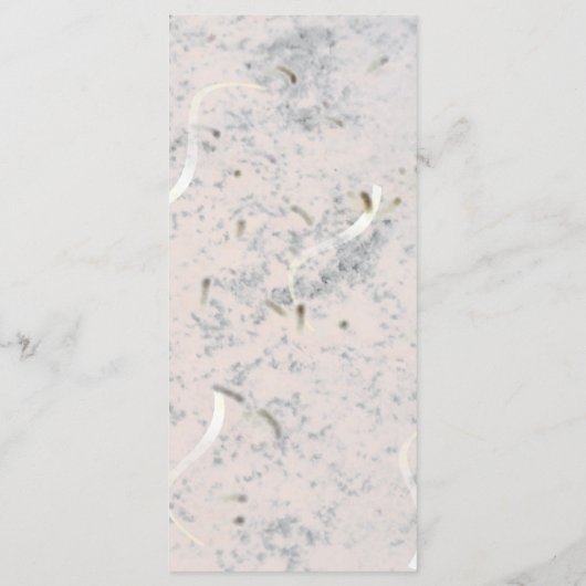 Peach & Grey Marble Monogrammed Enclosure Kaart (Achterkant)