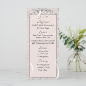 Peach & Grey Marble Monogrammed Enclosure Kaart (Staand voorkant)
