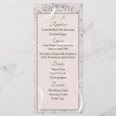 Peach & Grey Marble Monogrammed Enclosure Kaart (Voorkant)