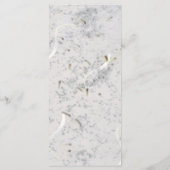 Peach & Grey Marble Monogrammed Enclosure Kaart (Achterkant)