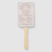 Peach & Grey Marmeren Nuptial Mass Programma Handwaaier (Achterkant)