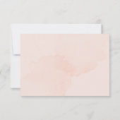 Peach & Grey Romantic Weddenschap elegant delicaat RSVP Kaartje (Achterkant)