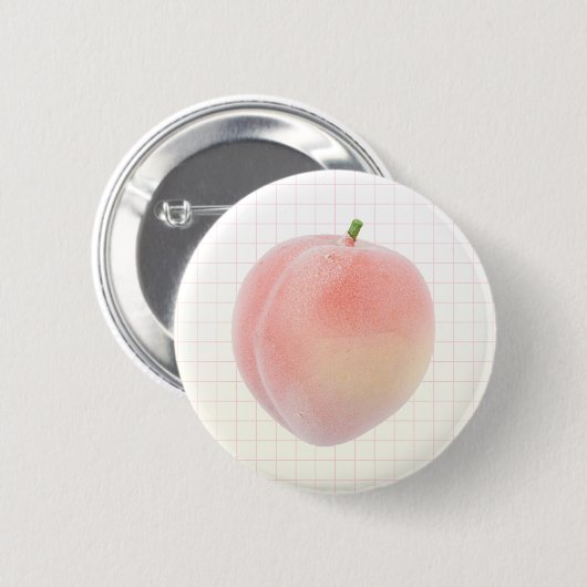 Peach Grid Kawaii Button (Voorkant /achterkant)