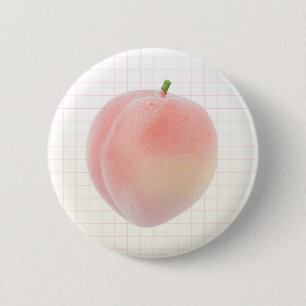 Peach Grid Kawaii Button