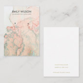 PEACH GROEN AGATE MARBLE EARRING DISPLAY CARD VISITEKAARTJE (Voorkant / Achterkant)