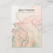 PEACH GROEN AGATE MARBLE KETTING DISPLAY CARD VISITEKAARTJE (Voorkant)