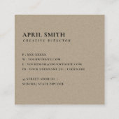 PEACH GROEN IVORY MODERN RUSTIC ABSTRACT ARTISTIEK VIERKANTE VISITEKAARTJE (Achterkant)