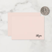 Peach Handgeschreven naam Notitiekaarten Notitiekaartje (Voorkant / Achterkant in situ)